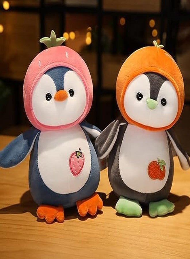 Fun4you Penguin Soft Toy | Cute Plush Stuffed Animal with Strawberry Hat | Huggable Cuddly Toy for Kids Boys & Girls Room Décor Soft Toy | Washable Plush Toy (30 cm) - Image 4